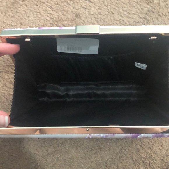 Pink and Purple Clutch with Gold Trim - Picture 2 of 2